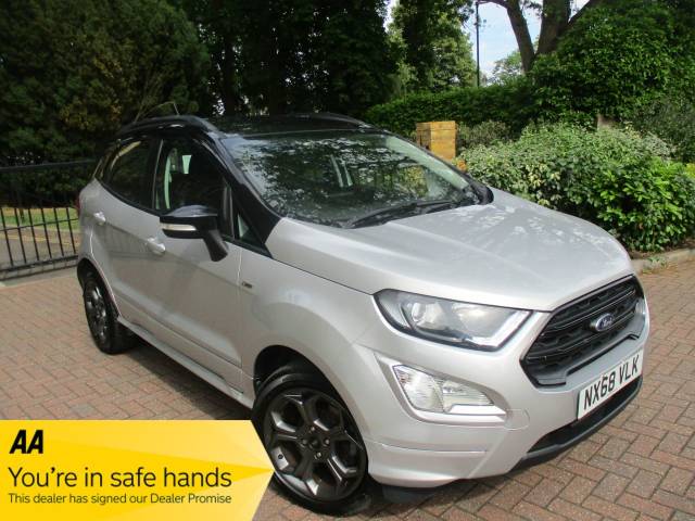 Ford Ecosport 1.0 EcoBoost 125 ST-Line 5dr Low Mileage SH Satnav Bluetooth Alloys Hatchback Petrol Metallic Silver/black