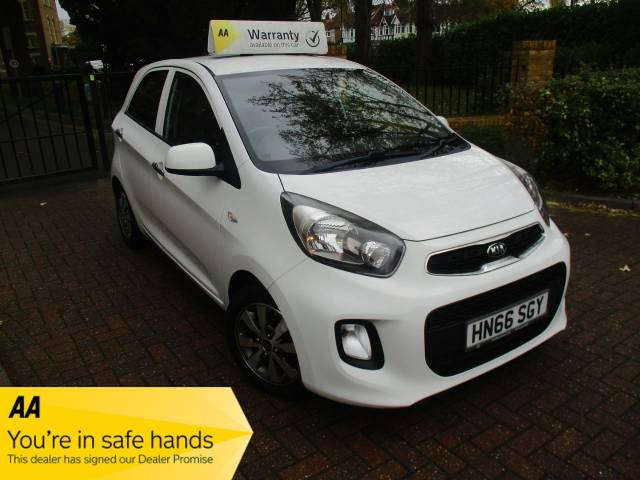 Kia Picanto 1.0 65 SE 5dr FSH Bluetooth Alloys £20 Tax Hatchback Petrol Pearl White