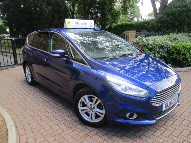 Ford S-MAX 1.5 EcoBoost Titanium 5dr FSH Satnav Leather Bluetooth Alloys MPV Petrol Metallic Blue