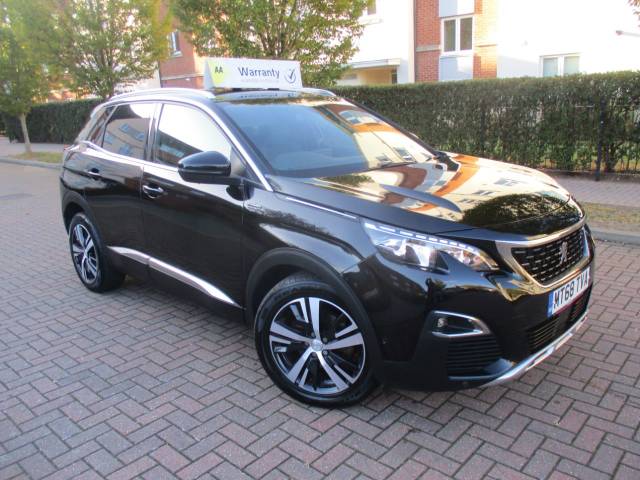 Peugeot 3008 1.2 PureTech GT Line 5dr FPSH Nav Bluetooth Alloys Hatchback Petrol Metallic Black